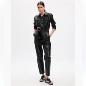 Vegan leather jumpsuit, size 8